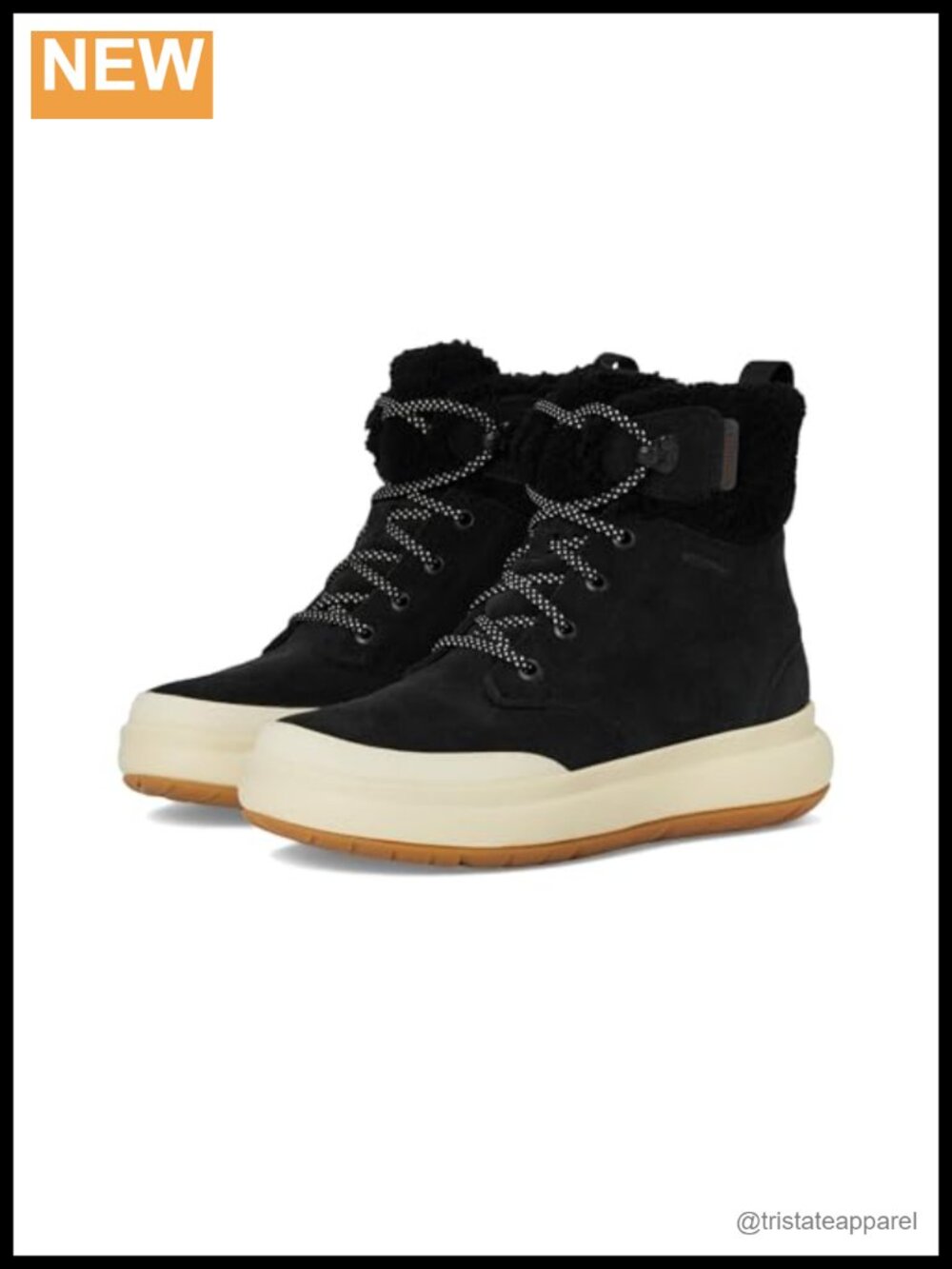 Waterproof Suede Leather Lace Up Insulated Ankle Snow Boots